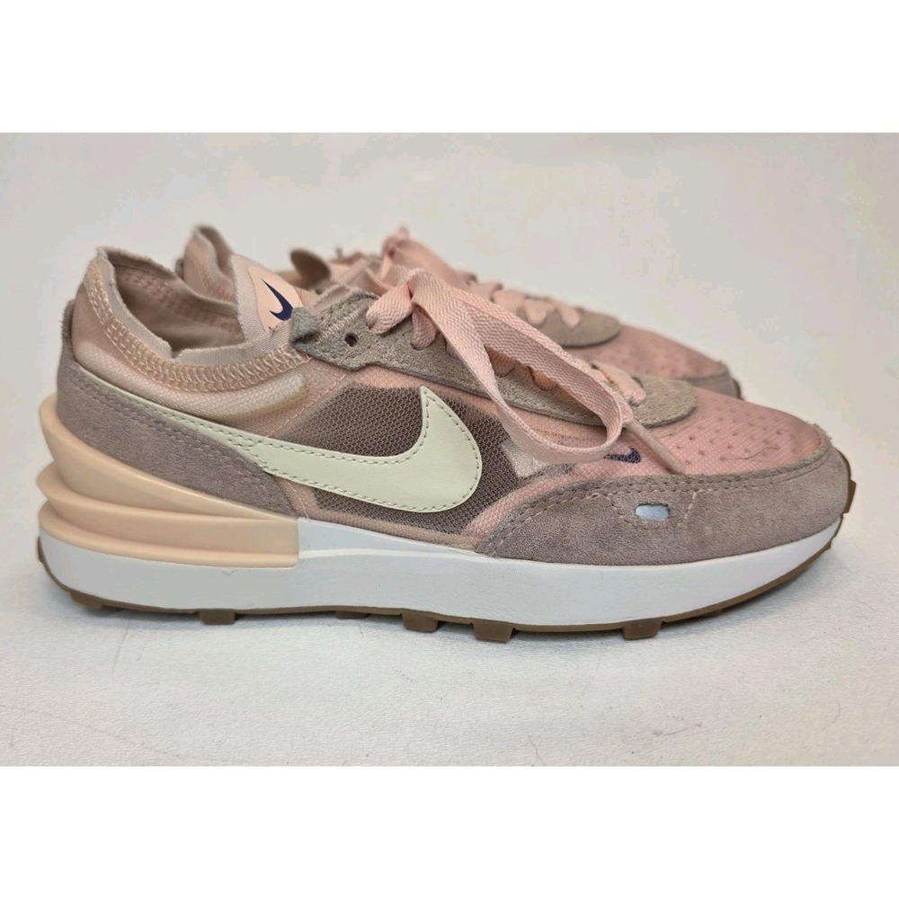 Womens Size 5.5 Nike Waffle One Pink Coral Lightweight Running Shoes